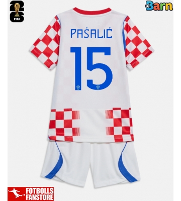 Kroatien Mario Pasalic #15 Hemmatröja Barn VM 2026 Kortärmad (+ Korta byxor)